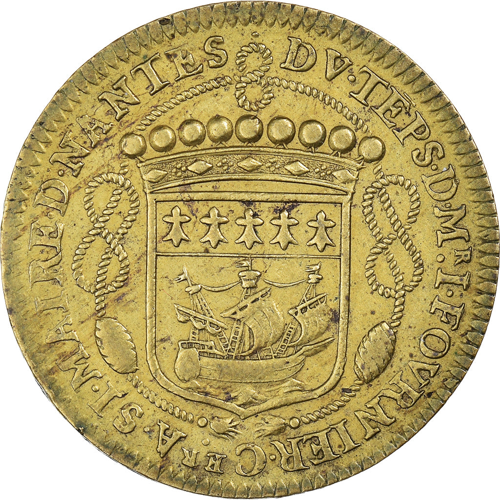 France, Token, Louis XIV, Maires de Nantes, Jean Fournier, sieur de la