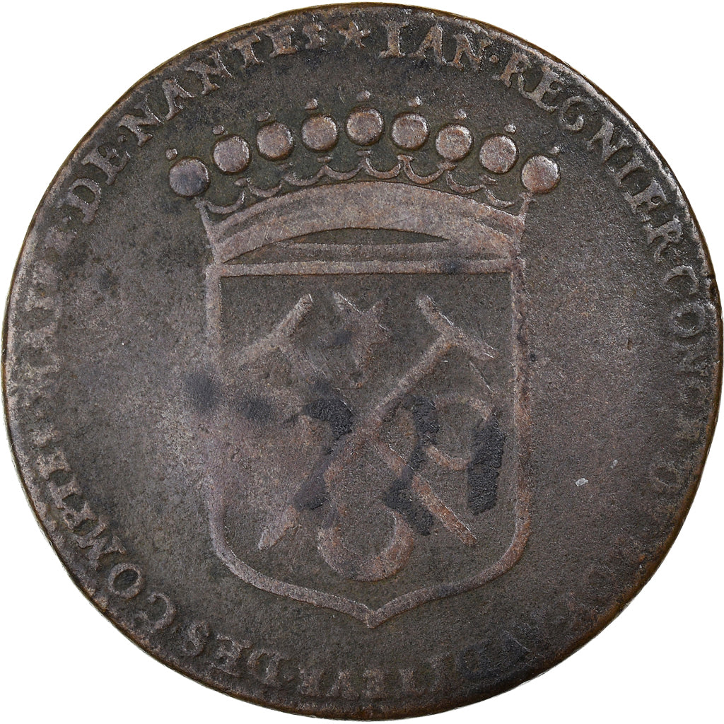 França, Token, Luís XIV, Maires de Nantes, Jean Regnier, sieur de la Souchais