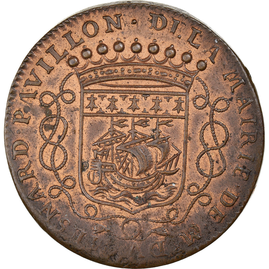 Frankrijk, Token, Louis XIV, Maires de Nantes, Louis Mesnard, sieur du Pavillon