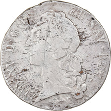 Munten, Frankrijk, Louis XV, Écu au bandeau, Ecu, 1756, Bayonne, FR+, Zilver
