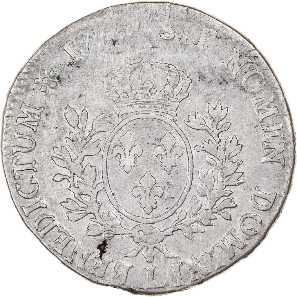 Munten, Frankrijk, Louis XV, Écu au bandeau, Ecu, 1756, Bayonne, FR+, Zilver