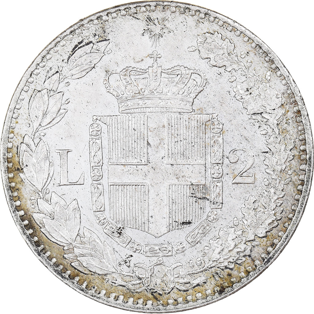 Moneda, Italia, Umberto I, 2 Lire, 1887, Rome, EBC, Plata, KM:23