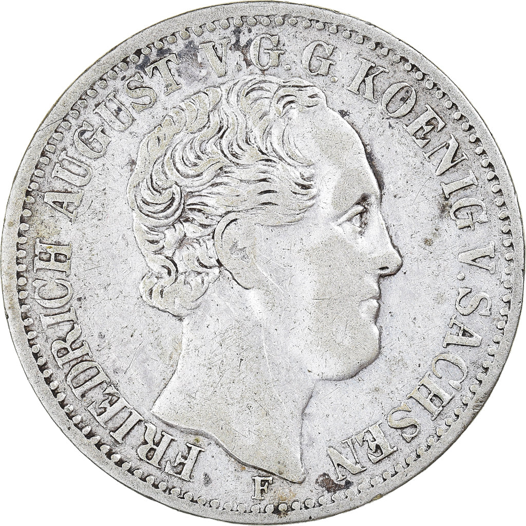 Coin, German States, SAXONY-ALBERTINE, Friedrich August II, 1/3 Thaler, 1/2