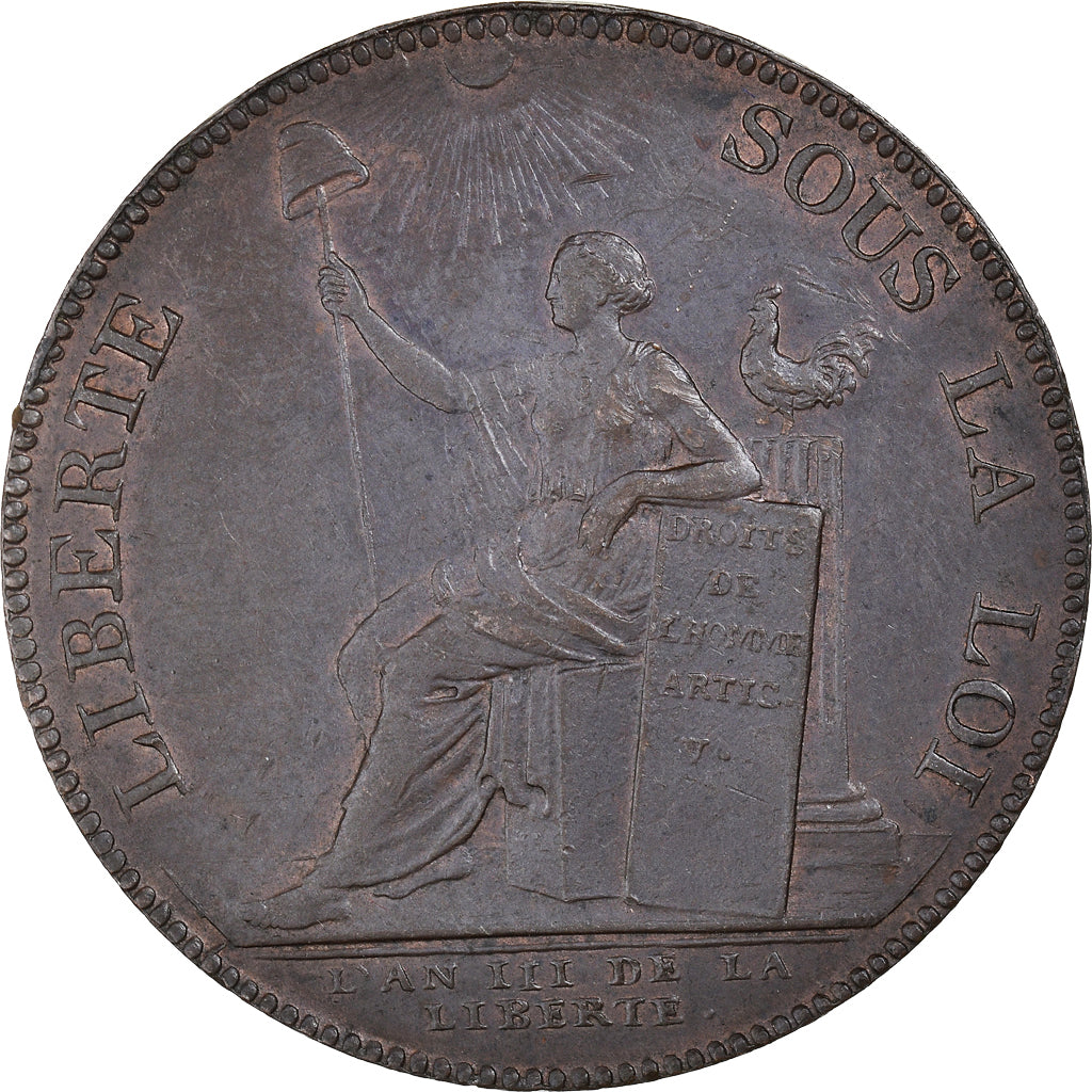 Moneta, Francia, 2 Sols, 1791, SPL, Bronzo, KM:Tn23, Brandon:217