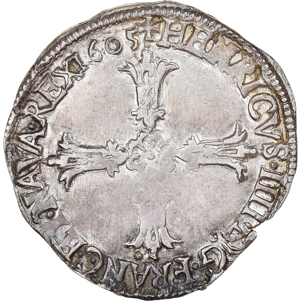 Munten, Frankrijk, 1/4 Ecu, 1605, Nantes, ZF+, Zilver, Sombart:4686