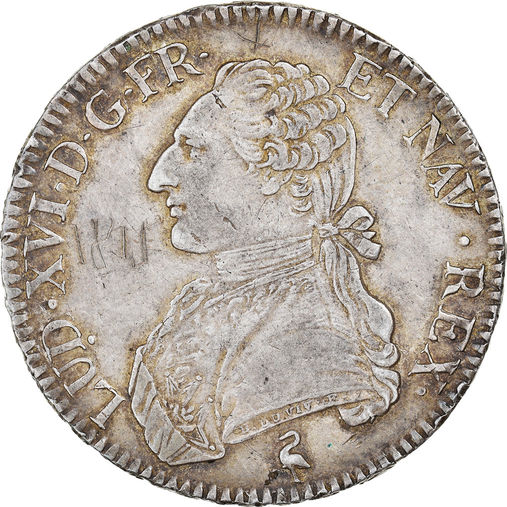 Moneta, Francja, Louis XVI, Ecu aux branches d'olivier, 1790, Paris, AU(50-53)