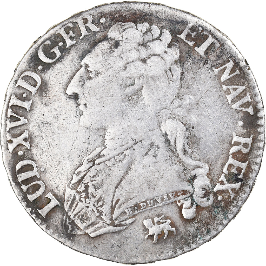 Coin, France, Louis XVI, 1/2 Ecu, 1791, Paris, Léopard, VF(30-35), Silver