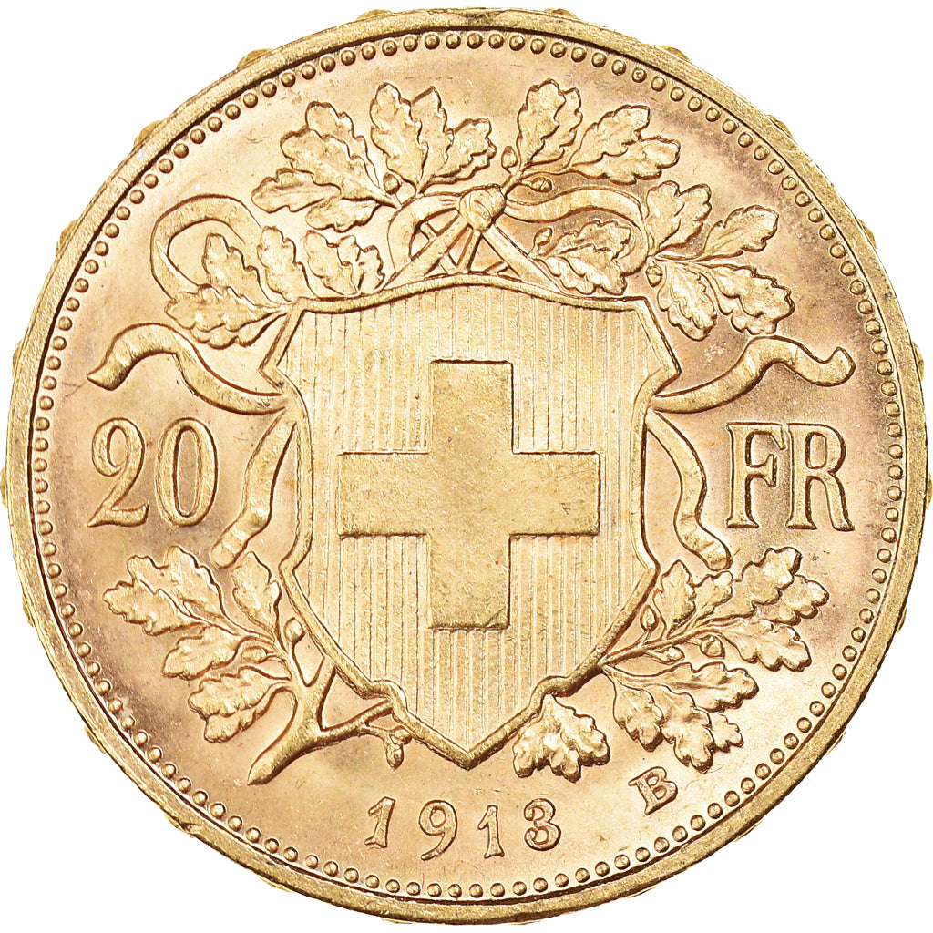 Moneda, Suiza, 20 Francs, 1913, Bern, SC, Oro, KM:35.1