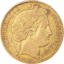 Moneda, Francia, Cérès, 10 Francs, 1851, Paris, MBC, Oro, KM:770, Gadoury:1012