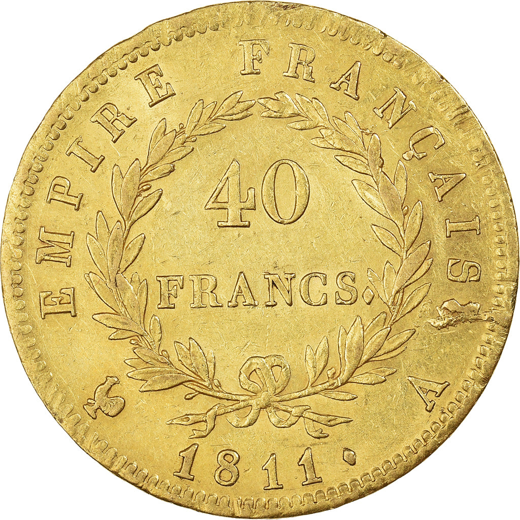 Monnaie, France, Napoleon I, 40 Francs, 1811, Paris, TTB+, Or, Gadoury:1084