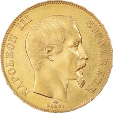 Munten, Frankrijk, Napoleon III, 50 Francs, 1858, Paris, ZF+, Goud, KM:785.1