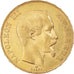 Munten, Frankrijk, Napoleon III, 50 Francs, 1858, Paris, ZF+, Goud, KM:785.1
