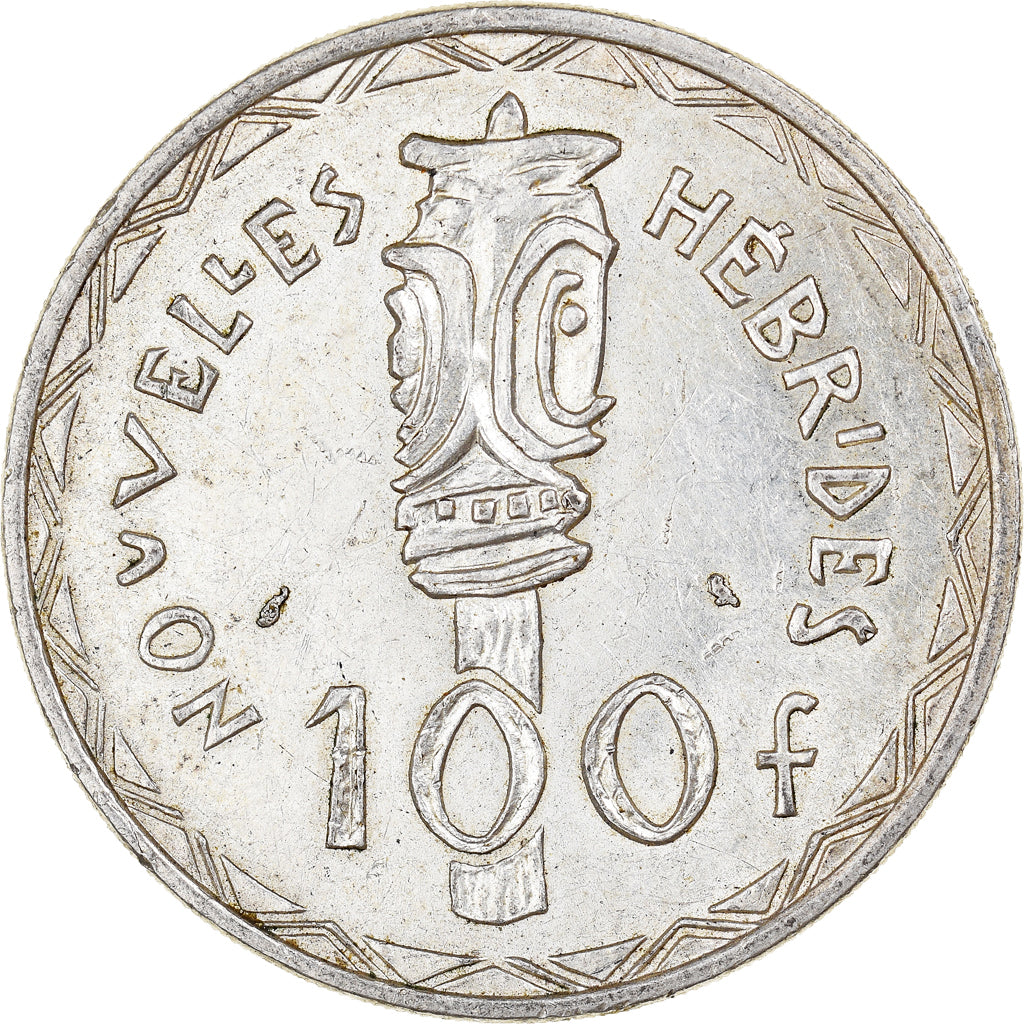 Coin, New Hebrides, 100 Francs, 1966, Paris, EF(40-45), Silver, KM:1