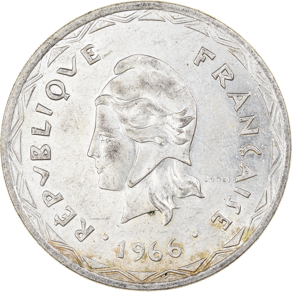 Coin, New Hebrides, 100 Francs, 1966, Paris, AU(50-53), Silver, KM:1