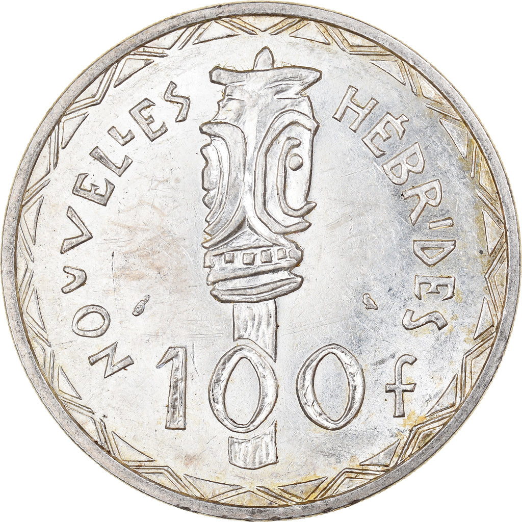 Coin, New Hebrides, 100 Francs, 1966, Paris, AU(55-58), Silver, KM:1