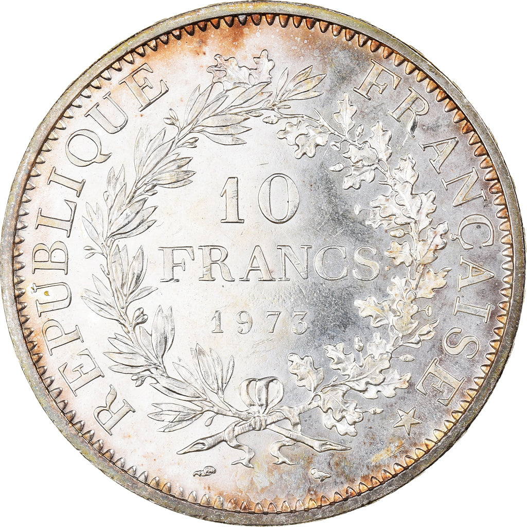Coin, France, Hercule, 10 Francs, 1973, Paris, MS(63), Silver, KM:932