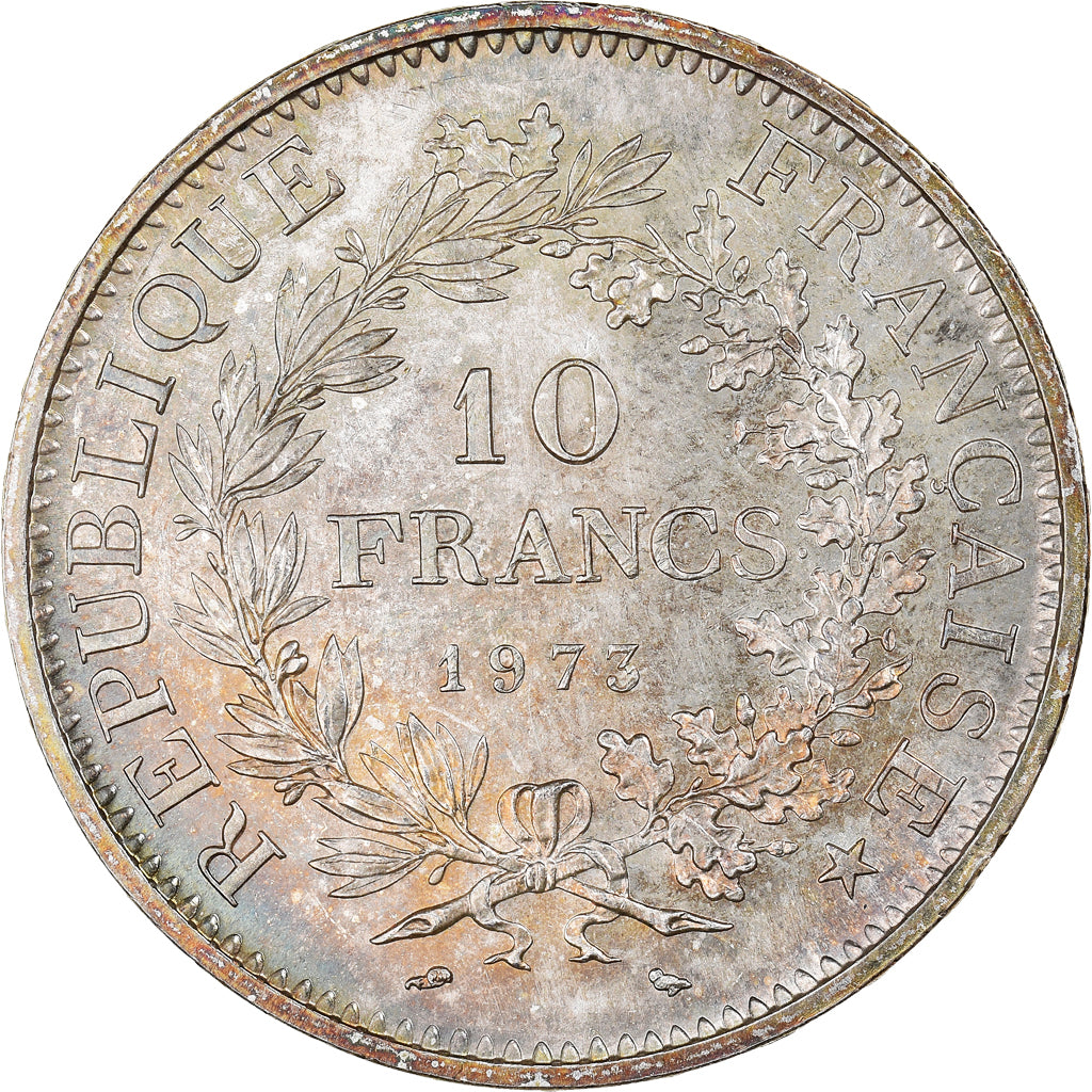 Coin, France, Hercule, 10 Francs, 1973, Paris, MS(63), Silver, KM:932