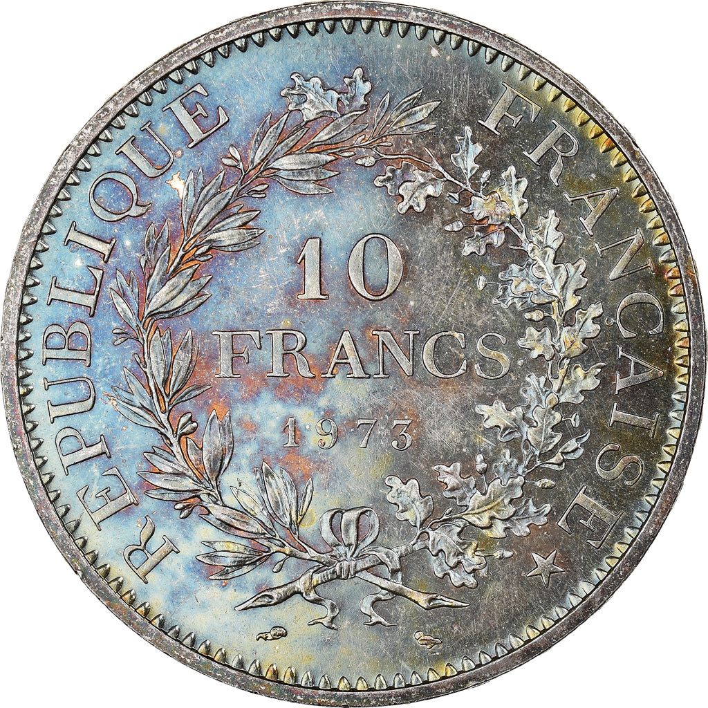 Coin, France, Hercule, 10 Francs, 1973, Paris, MS(63), Silver, KM:932