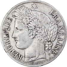 Moeda, França, Cérès, 5 Francs, 1850, Paris, VF(30-35), Prata, KM:761.1