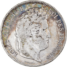 Moeda, França, Louis-Philippe, 5 Francs, 1832, Lyon, VF(20-25), Prata
