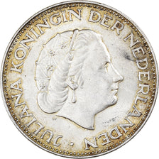 Coin, Netherlands, Juliana, 2-1/2 Gulden, 1960, MS(60-62), Silver, KM:185