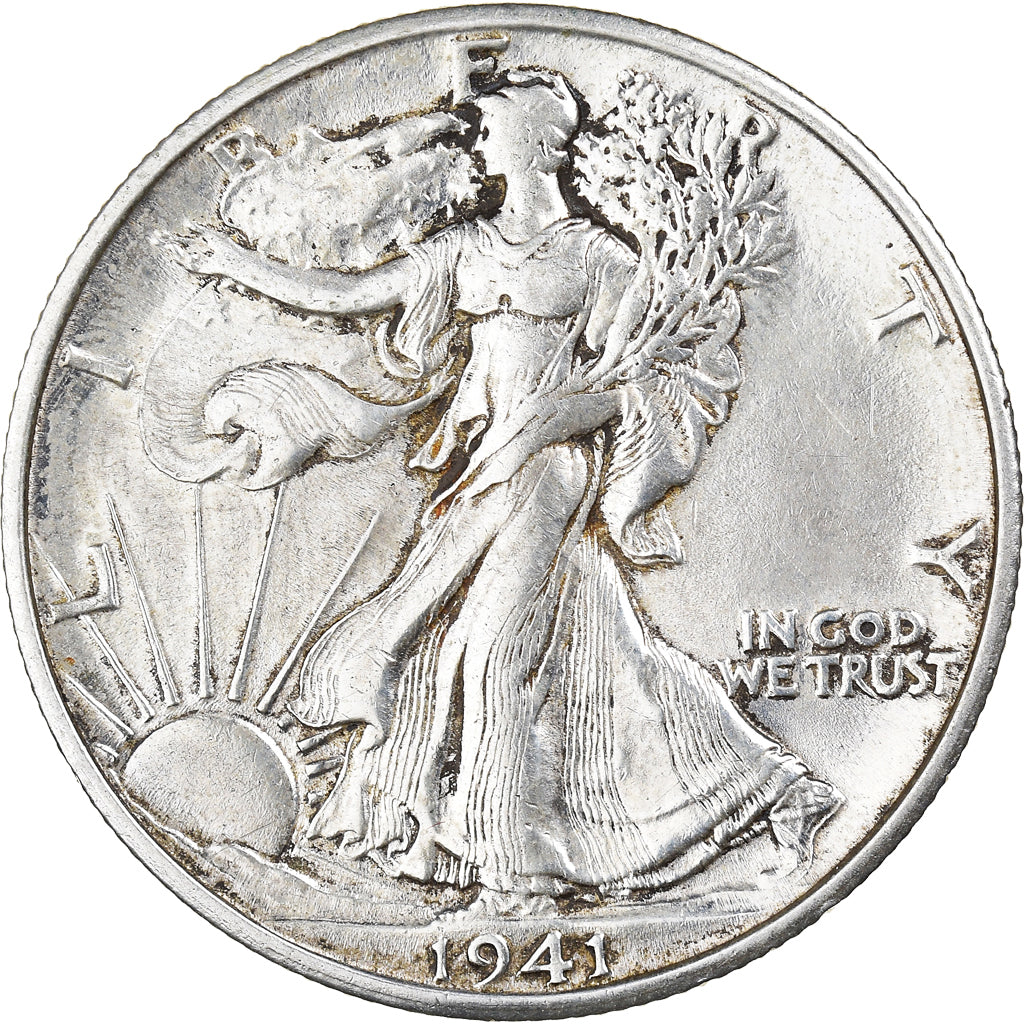 Coin, United States, Walking Liberty Half Dollar, Half Dollar, 1941, San