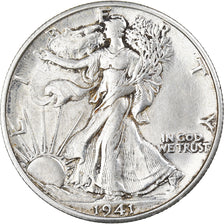 Coin, United States, Walking Liberty Half Dollar, Half Dollar, 1941, San
