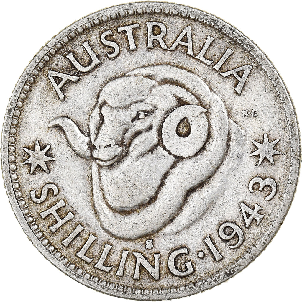 Coin, Australia, George VI, Shilling, 1943, San Francisco, EF(40-45), Silver