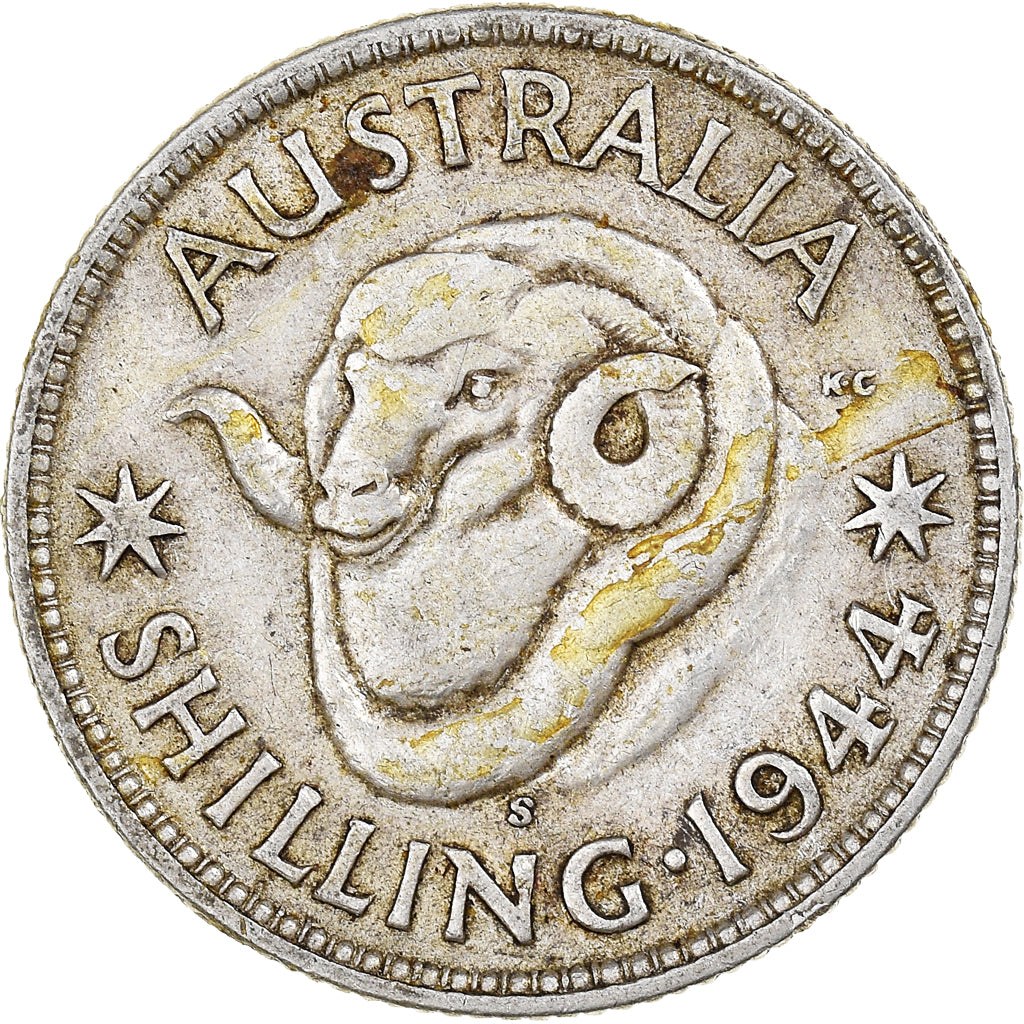 Coin, Australia, George VI, Shilling, 1944, San Francisco, EF(40-45), Silver