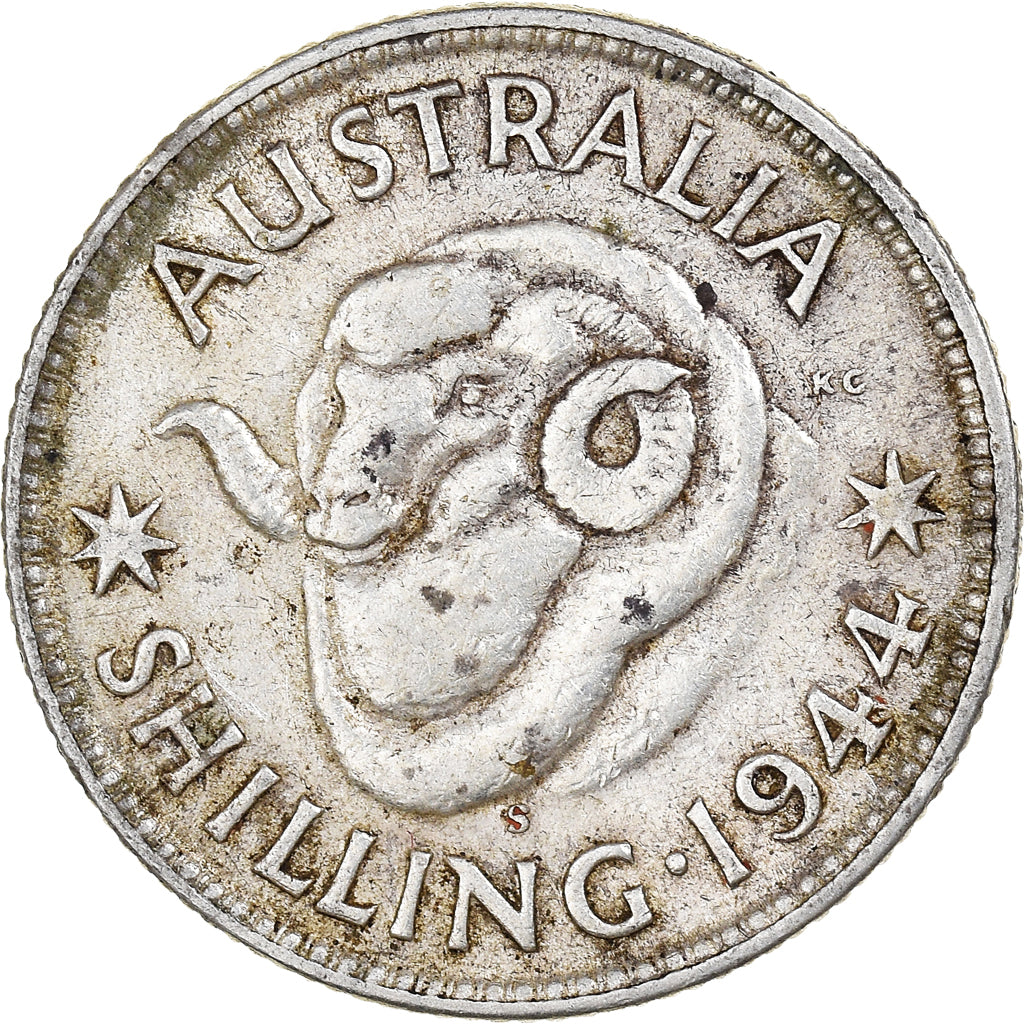 Coin, Australia, George VI, Shilling, 1944, San Francisco, EF(40-45), Silver
