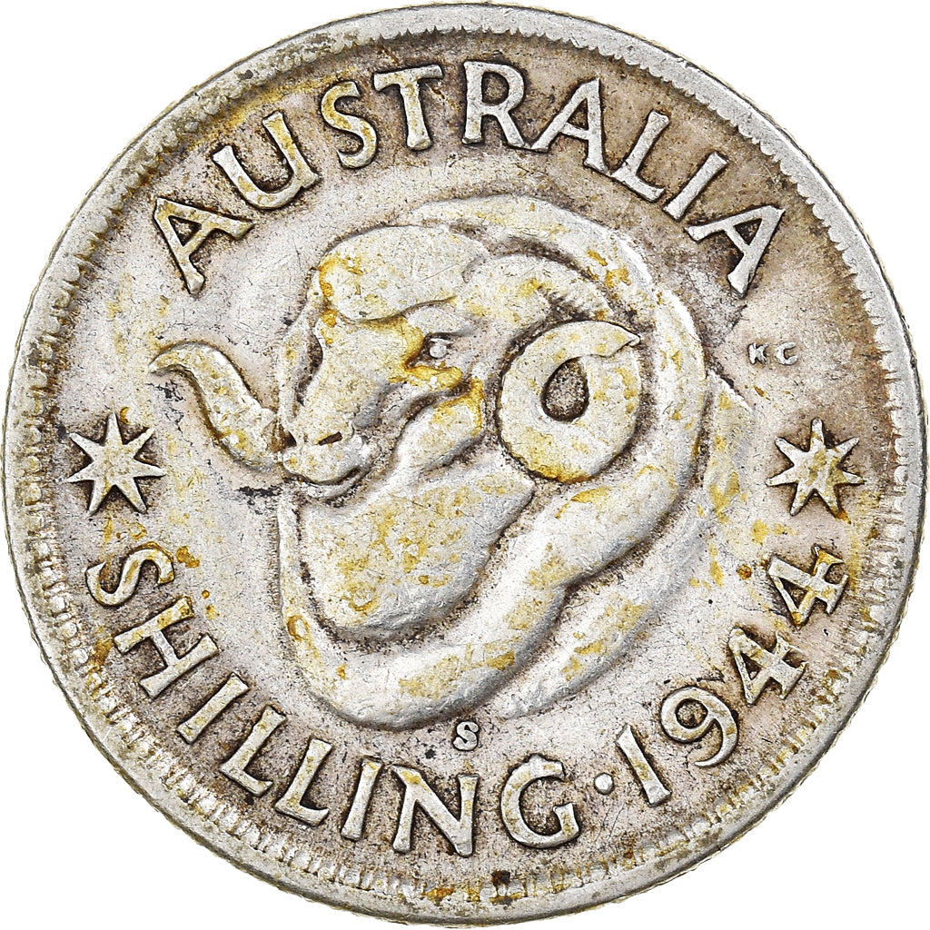 Coin, Australia, George VI, Shilling, 1944, San Francisco, EF(40-45), Silver