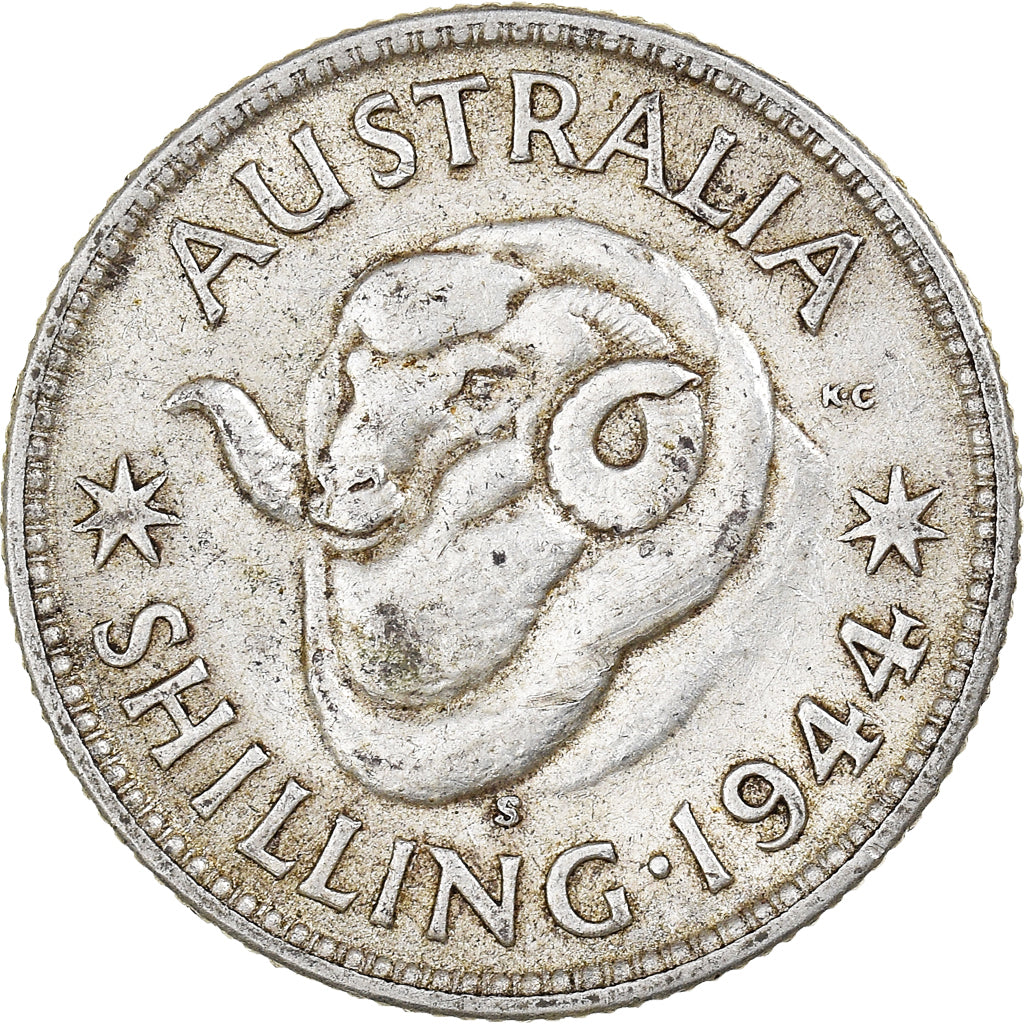 Coin, Australia, George VI, Shilling, 1944, San Francisco, EF(40-45), Silver
