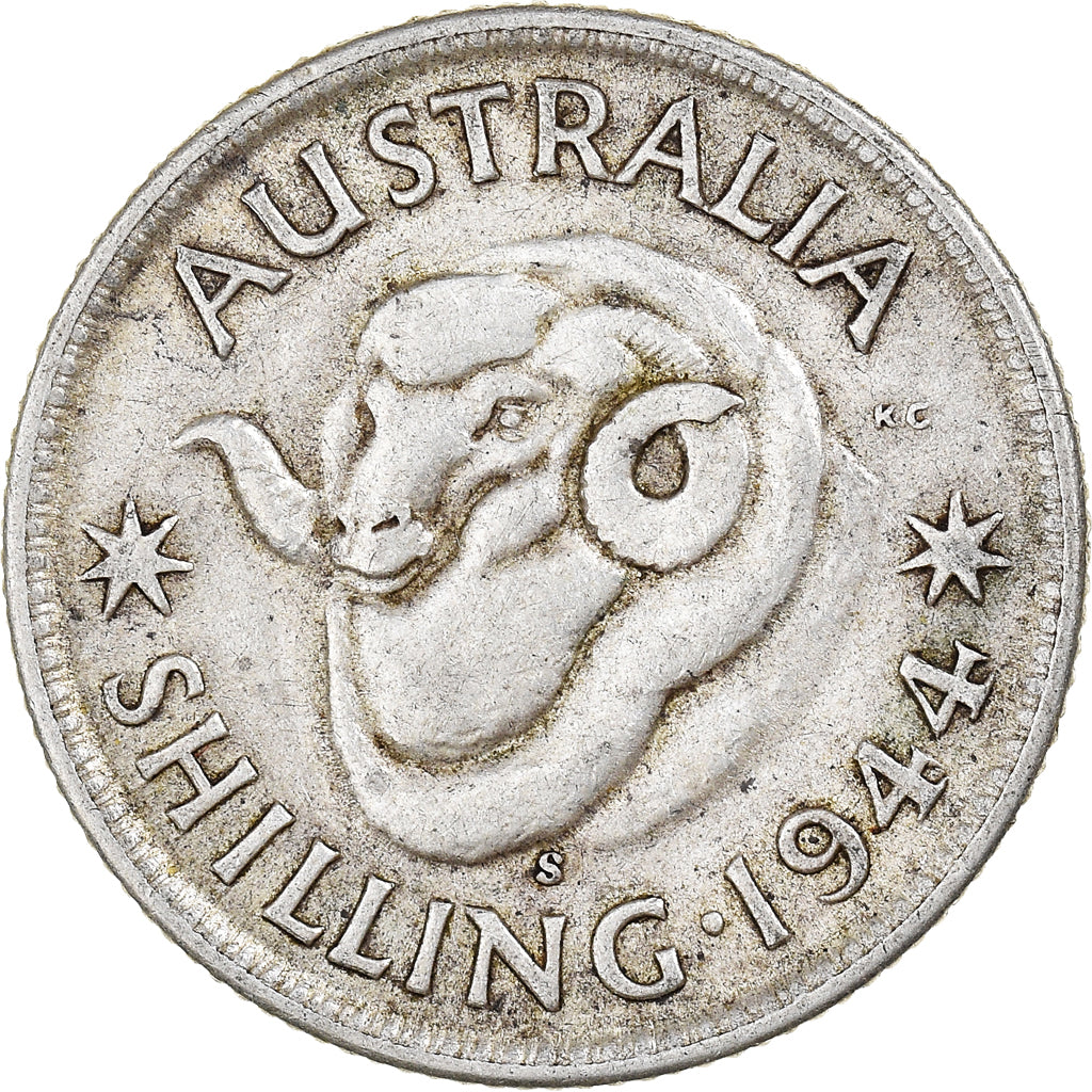 Coin, Australia, George VI, Shilling, 1944, San Francisco, EF(40-45), Silver