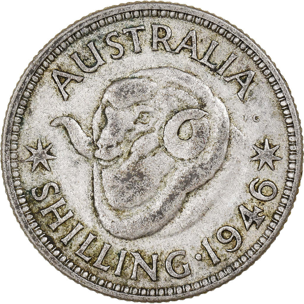 Coin, Australia, George VI, Shilling, 1946, Melbourne, VF(20-25), Silver, KM:39a