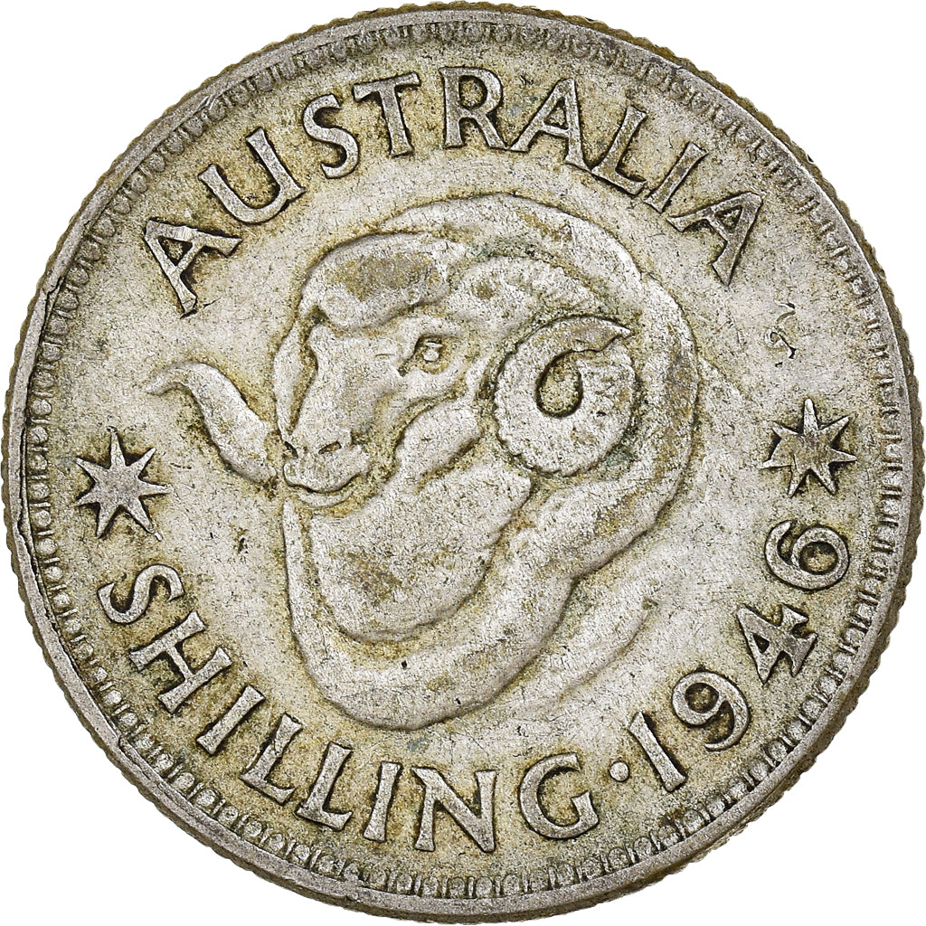 Moneta, Australia, George VI, Shilling, 1946, Melbourne, MB, Argento, KM:39a