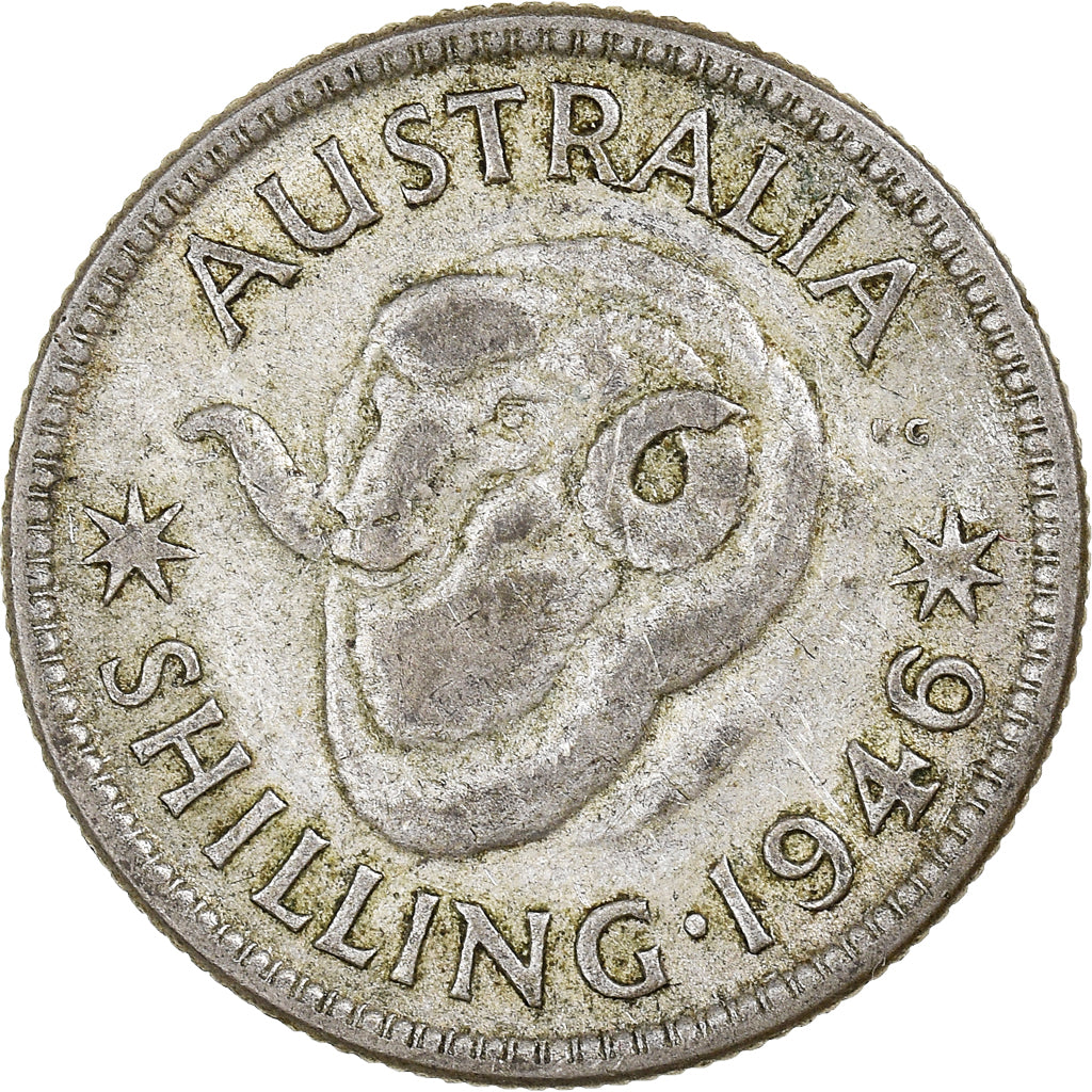 Moneta, Australia, George VI, Shilling, 1946, Melbourne, MB, Argento, KM:39a