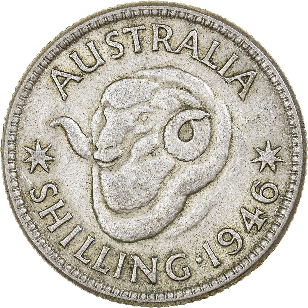 Coin, Australia, George VI, Shilling, 1946, Melbourne, VF(30-35), Silver, KM:39a