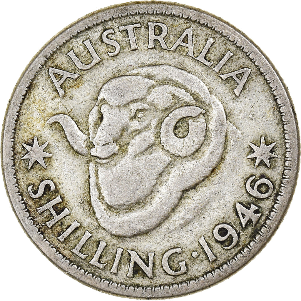 Moneta, Australia, George VI, Shilling, 1946, Melbourne, MB+, Argento, KM:39a