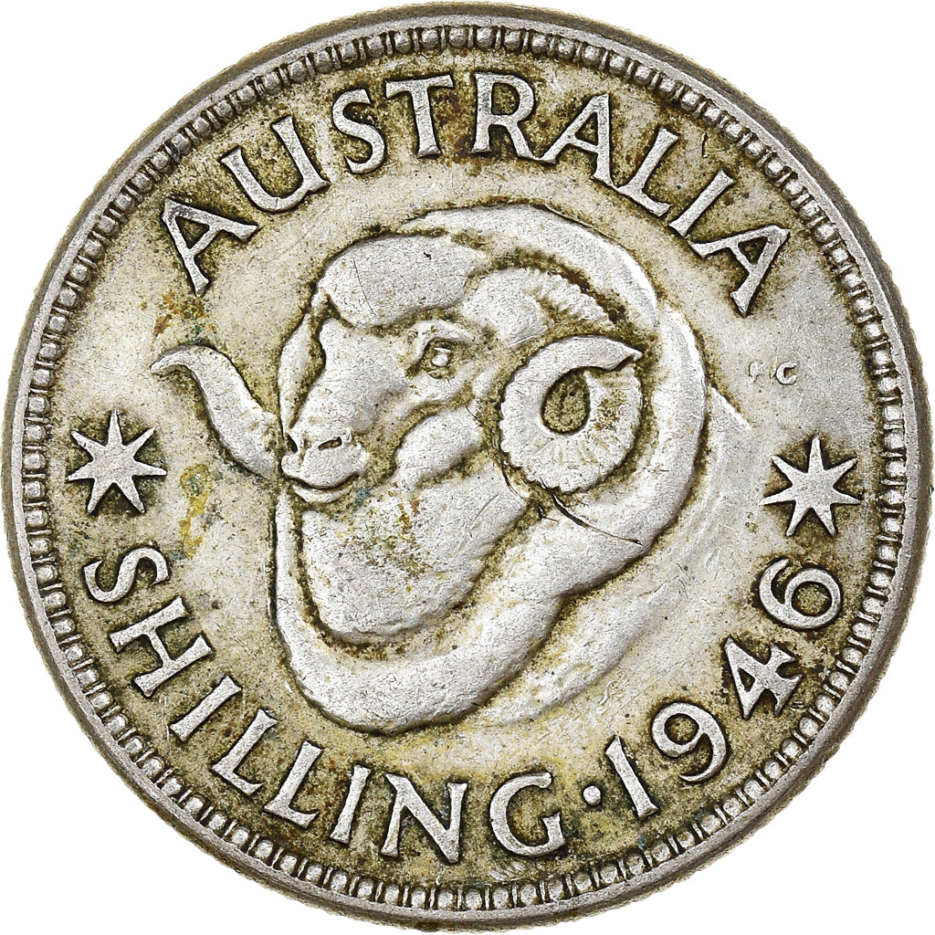 Coin, Australia, George VI, Shilling, 1946, Melbourne, EF(40-45), Silver, KM:39a