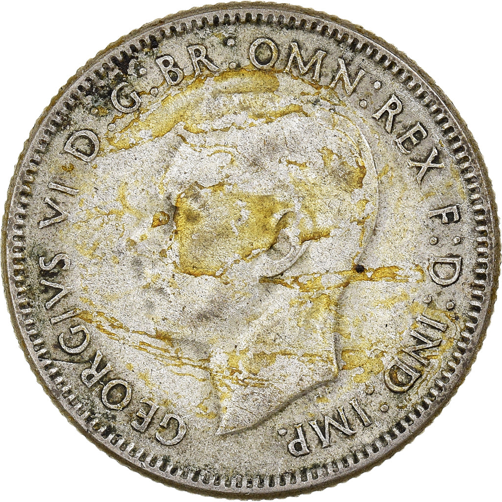 Münze, Australien, George VI, Shilling, 1946, Melbourne, SS, Silber, KM:39a