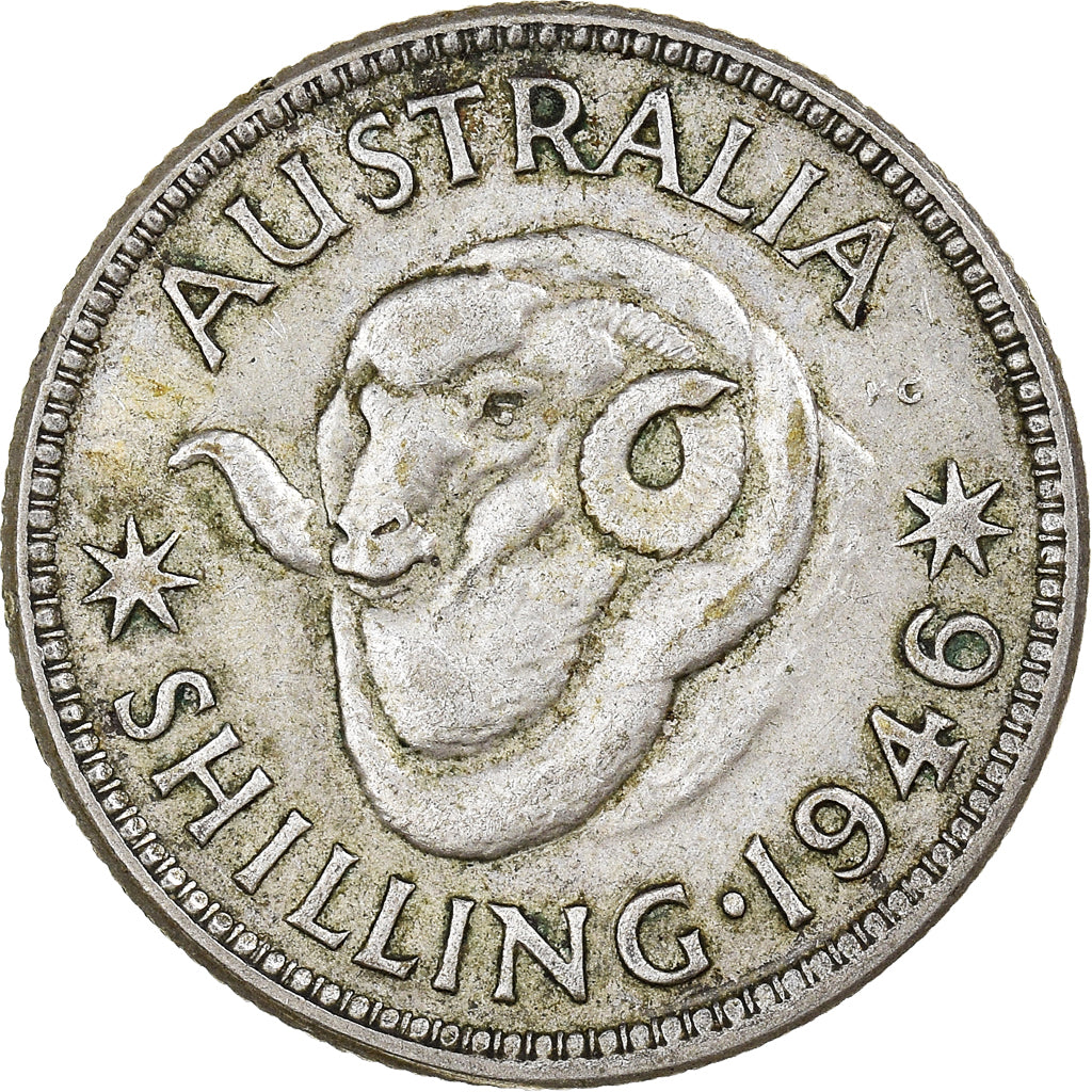 Münze, Australien, George VI, Shilling, 1946, Melbourne, SS, Silber, KM:39a