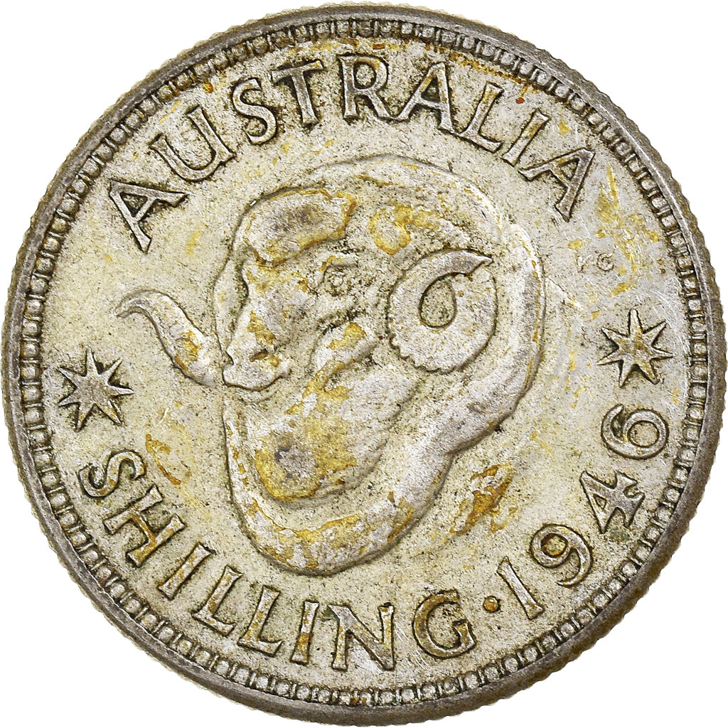 Moneta, Australia, George VI, Shilling, 1946, Melbourne, BB, Argento, KM:39a