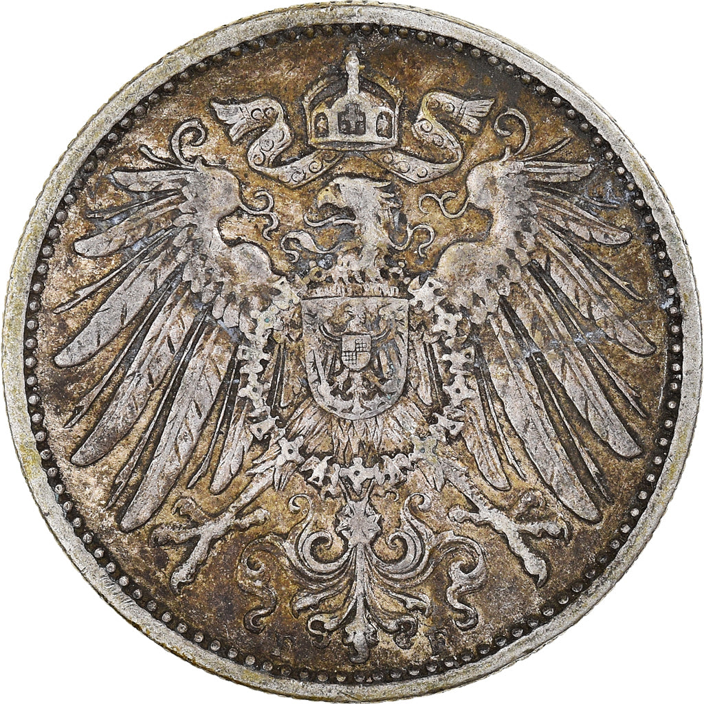 Coin, GERMANY - EMPIRE, Wilhelm II, Mark, 1892, Stuttgart, EF(40-45), Silver