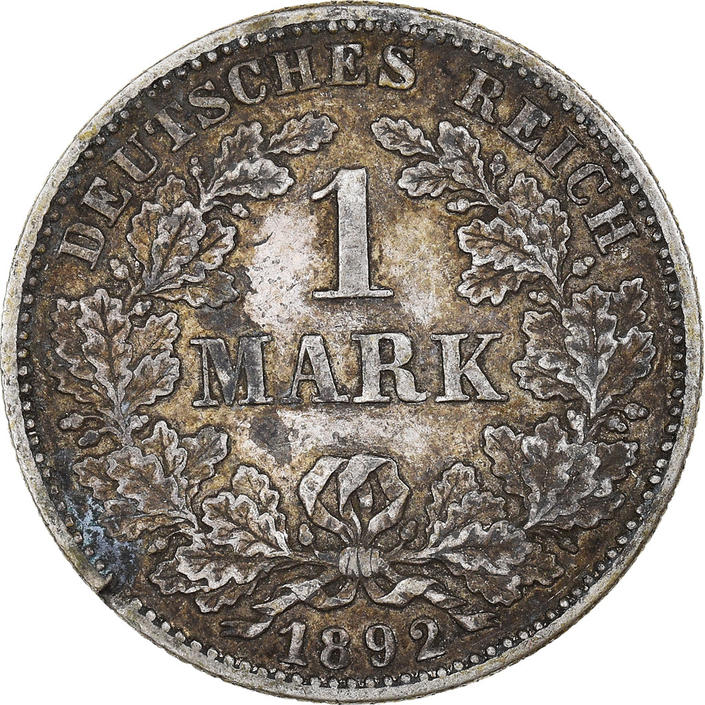 Coin, GERMANY - EMPIRE, Wilhelm II, Mark, 1892, Stuttgart, EF(40-45), Silver