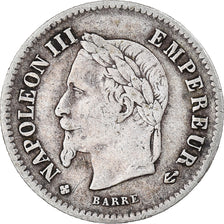Coin, France, Napoleon III, 20 Centimes, 1867, Strasbourg, EF(40-45), Silver