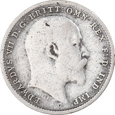 Coin, Great Britain, Edward VII, 3 Pence, 1902, F(12-15), Silver, KM:797.1