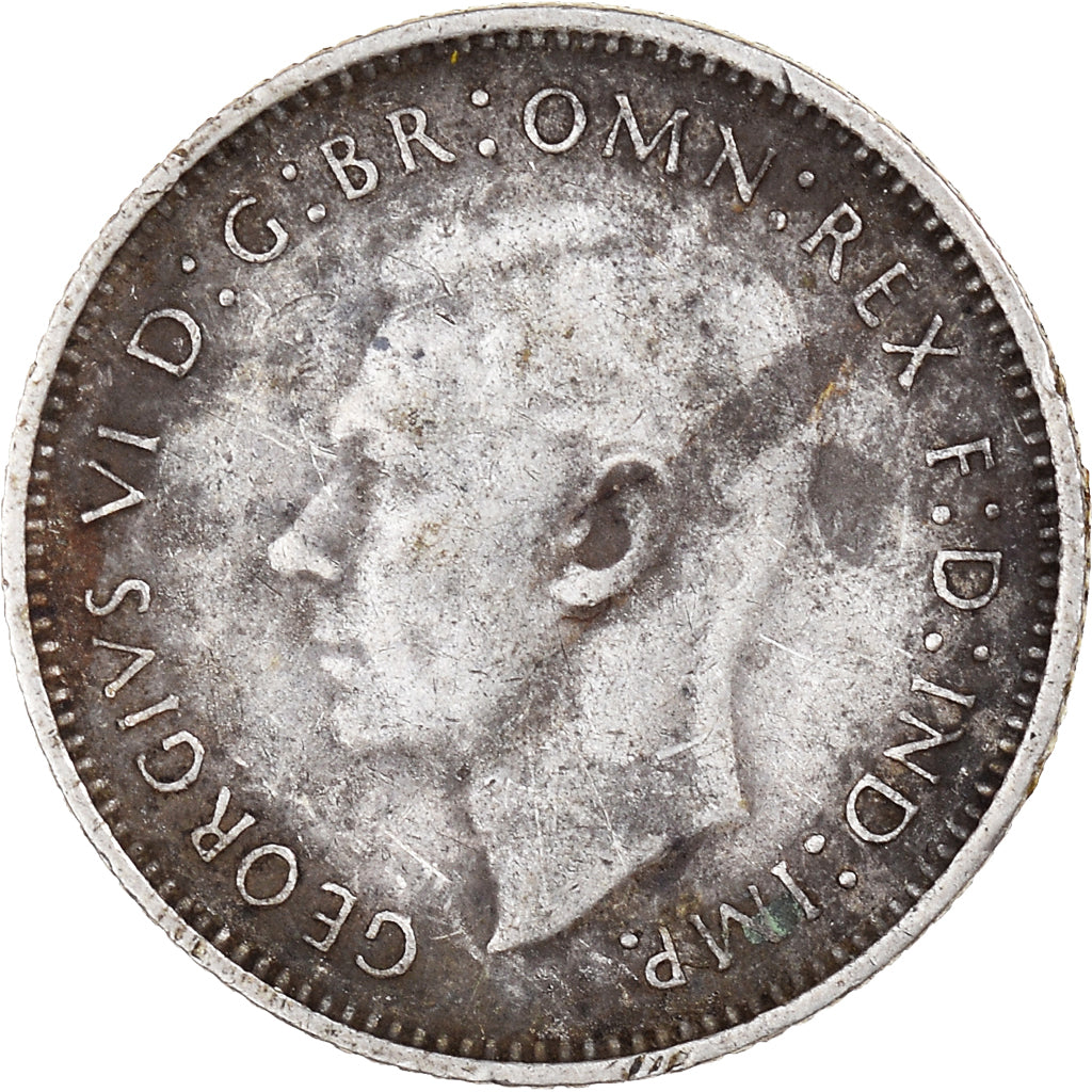 Coin, Australia, George VI, Sixpence, 1942, Melbourne, VF(30-35), Silver, KM:38