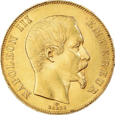 Coin, France, Napoleon III, 50 Francs, 1857, Paris, AU(50-53), Gold, KM:785.1