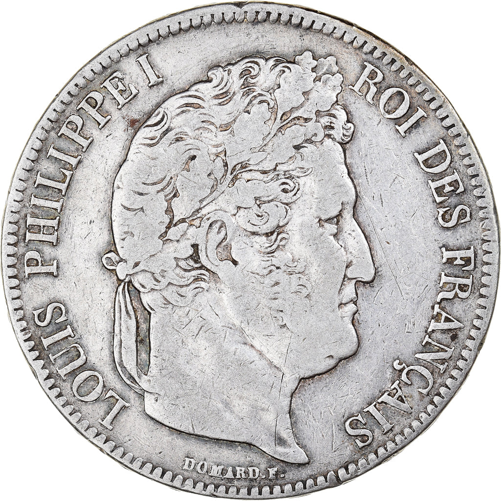 Coin, France, Louis-Philippe, 5 Francs, 1834, Nantes, VF(20-25), Silver