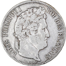 Coin, France, Louis-Philippe, 5 Francs, 1834, Nantes, VF(20-25), Silver